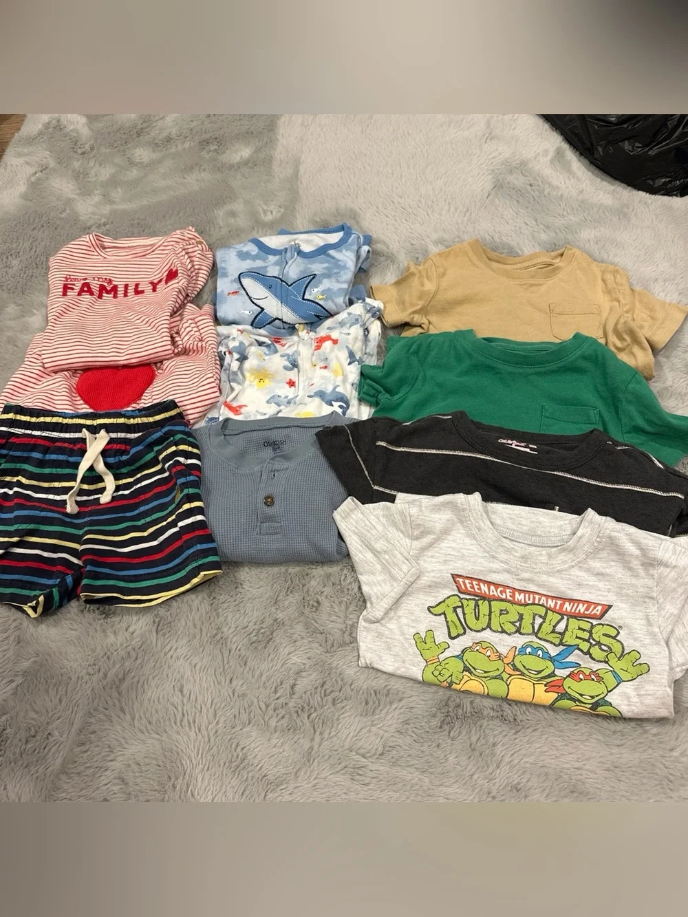 18month baby bundle Clothing Lot - Shark, Stripes & TMNT